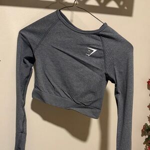 Gymshark Gray Long Sleeve Women's Compression Shirt
